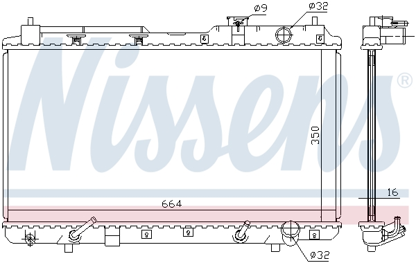 Radiateur, refroidissement du moteur | NISSENS