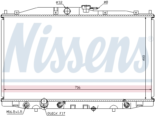 Radiateur, refroidissement du moteur | NISSENS