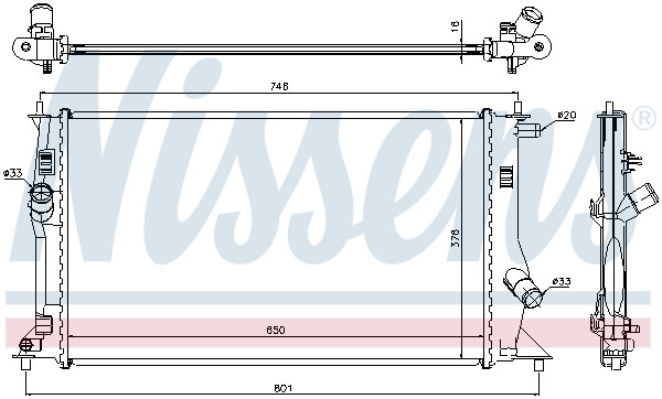 Radiateur, refroidissement du moteur | NISSENS