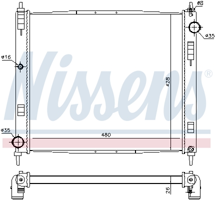 Radiateur, refroidissement du moteur | NISSENS