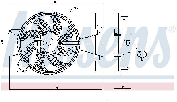 Ventilateur, refroidissement du moteur | NISSENS
