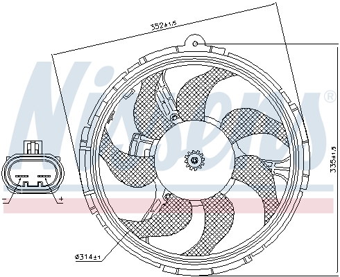 Ventilateur, refroidissement du moteur | NISSENS
