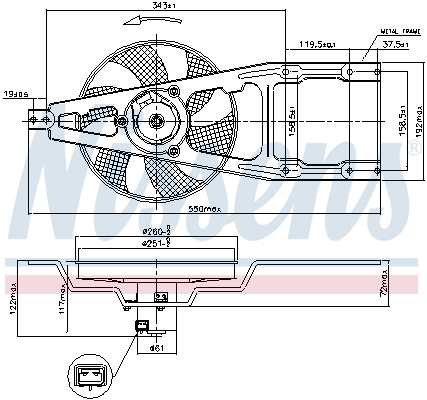 Ventilateur, refroidissement du moteur | NISSENS