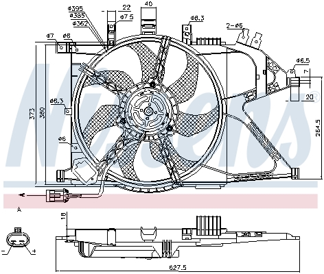 Ventilateur, refroidissement du moteur | NISSENS