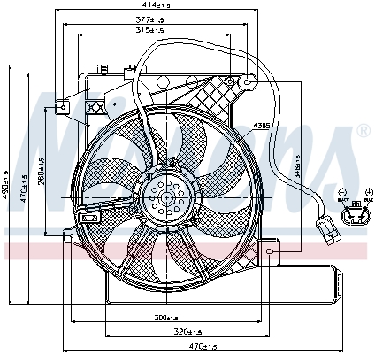 Ventilateur, refroidissement du moteur | NISSENS