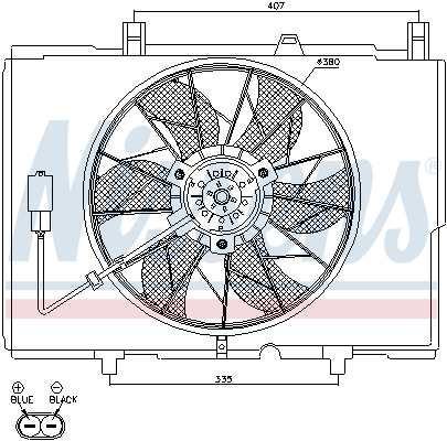 Ventilateur, refroidissement du moteur | NISSENS