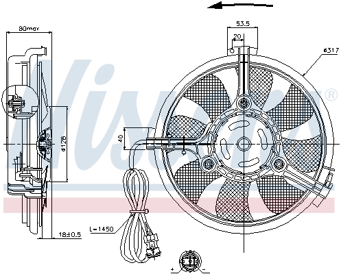 Ventilateur, refroidissement du moteur | NISSENS