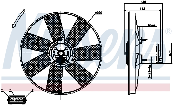 Ventilateur, refroidissement du moteur | NISSENS