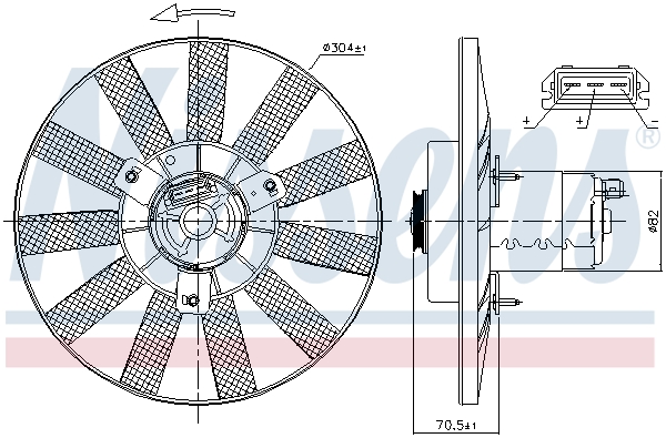 Ventilateur, refroidissement du moteur | NISSENS