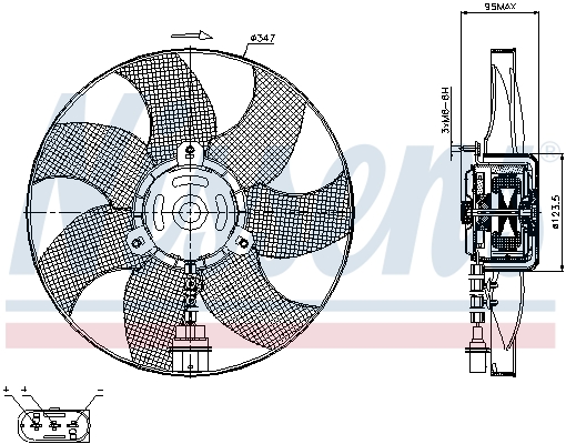 Ventilateur, refroidissement du moteur | NISSENS