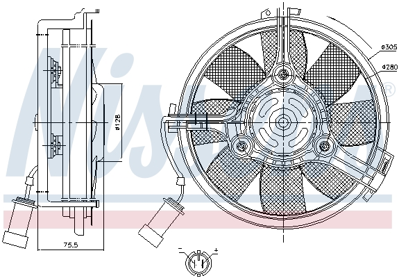 Ventilateur, refroidissement du moteur | NISSENS