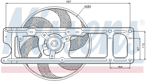Ventilateur, refroidissement du moteur | NISSENS