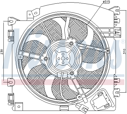 Ventilateur, refroidissement du moteur | NISSENS
