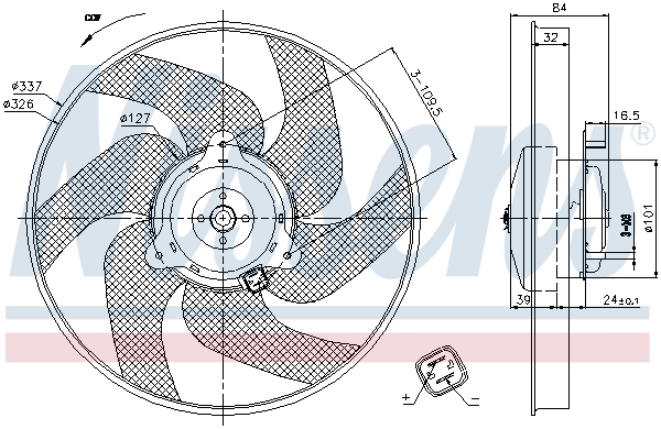 Ventilateur, refroidissement du moteur | NISSENS