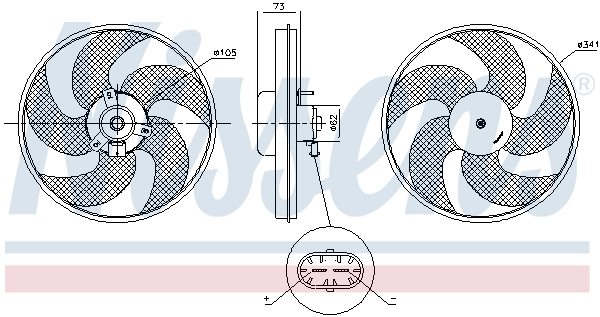 Ventilateur, refroidissement du moteur | NISSENS