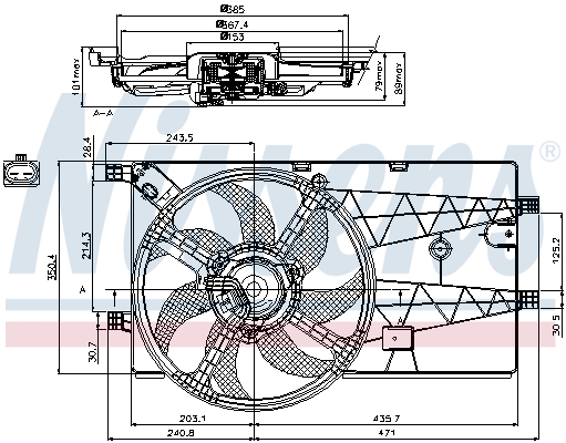 Ventilateur, refroidissement du moteur | NISSENS