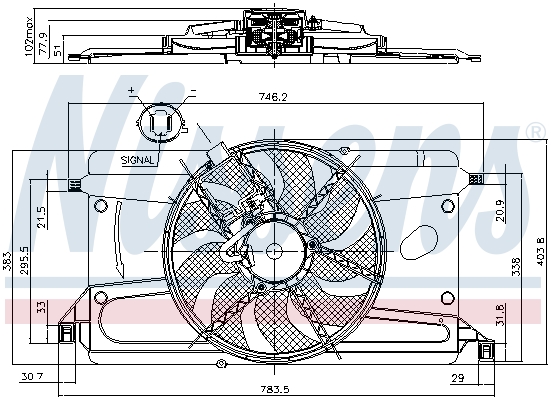 Ventilateur, refroidissement du moteur | NISSENS