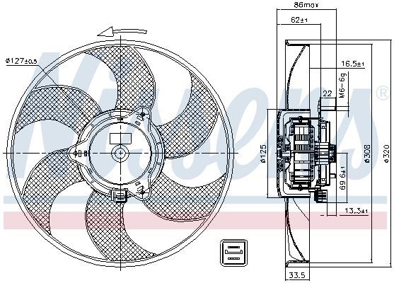 Ventilateur, refroidissement du moteur | NISSENS
