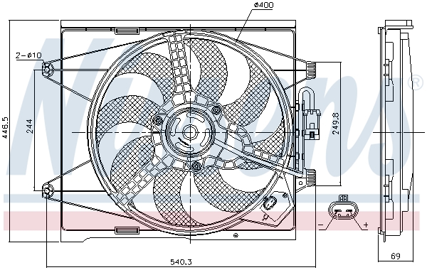 Ventilateur, refroidissement du moteur | NISSENS