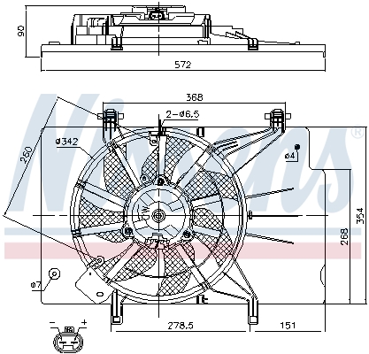 Ventilateur, refroidissement du moteur | NISSENS