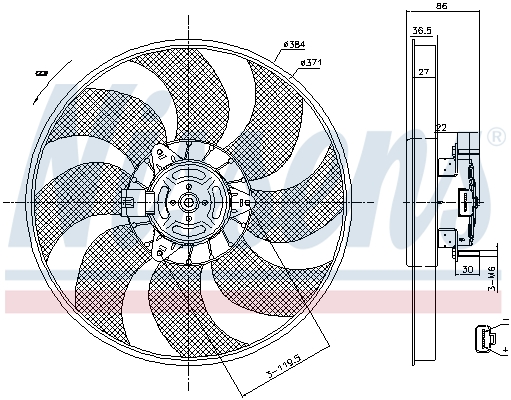 Ventilateur, refroidissement du moteur | NISSENS