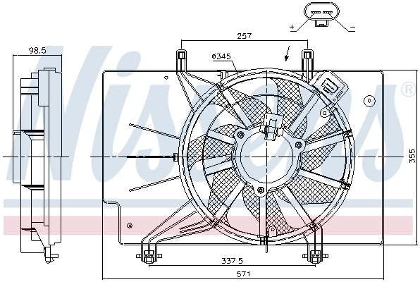 Ventilateur, refroidissement du moteur | NISSENS