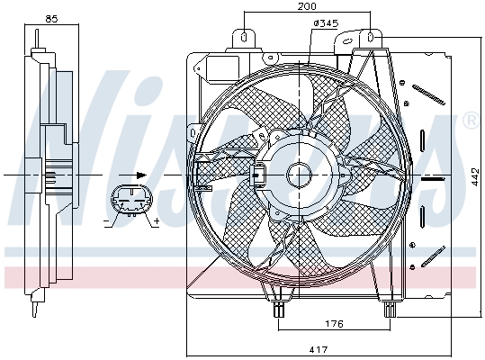 Ventilateur, refroidissement du moteur | NISSENS