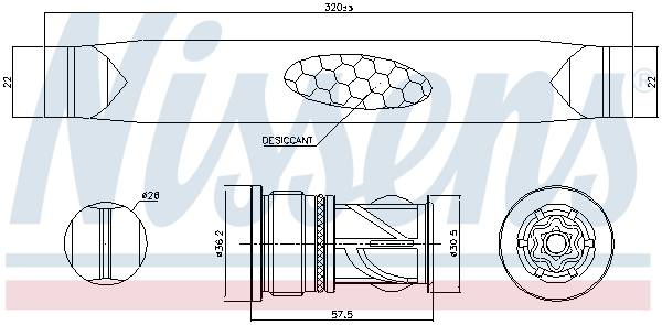 Filtre déshydratant, climatisation | NISSENS