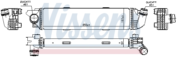 Intercooler, échangeur | NISSENS