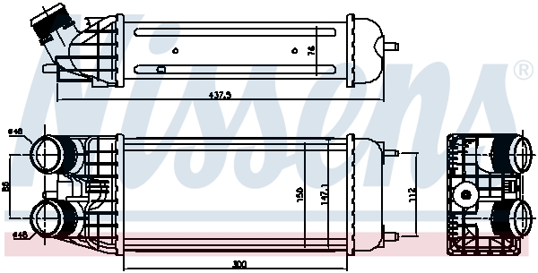 Intercooler, échangeur | NISSENS