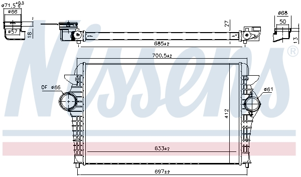Intercooler, échangeur | NISSENS