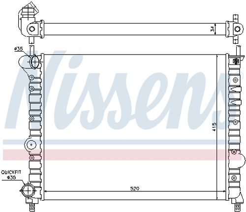 Image du produit pour Radiateur, refroidissement du moteur