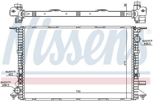 Image du produit pour Radiateur, refroidissement du moteur