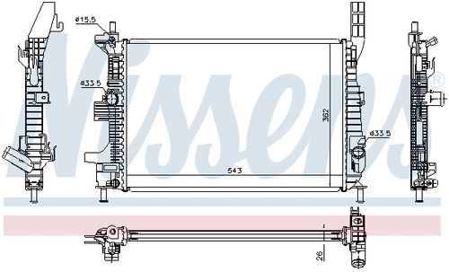 Image du produit pour Radiateur, refroidissement du moteur