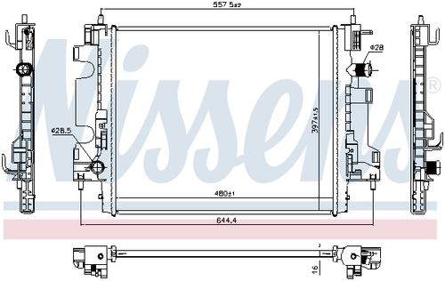 Image du produit pour Radiateur, refroidissement du moteur