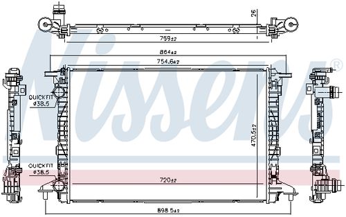 Image du produit pour Radiateur, refroidissement du moteur
