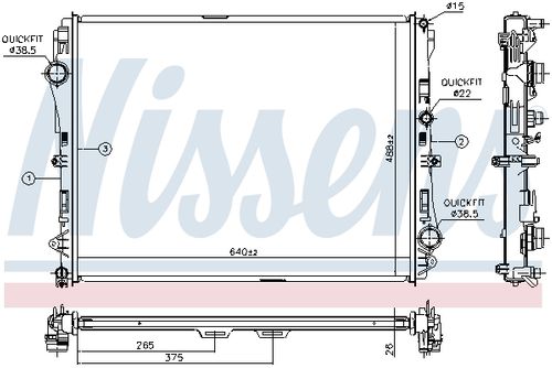 Image du produit pour Radiateur, refroidissement du moteur