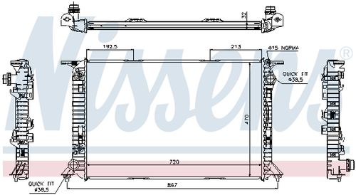 Image du produit pour Radiateur, refroidissement du moteur