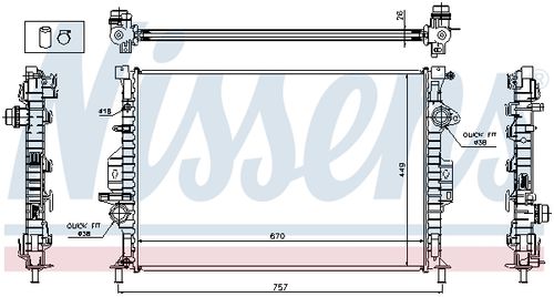 Image du produit pour Radiateur, refroidissement du moteur