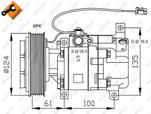 Compresseur, climatisation EASY FIT | NRF