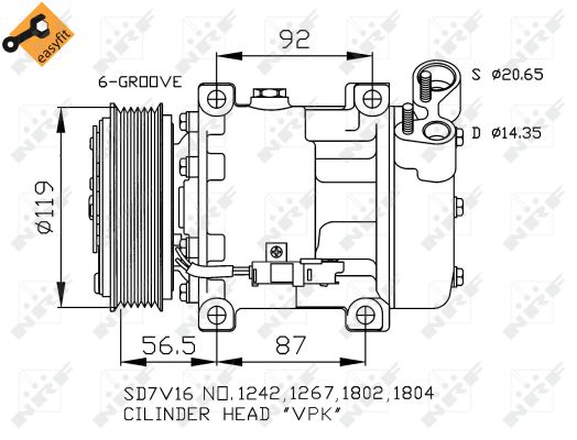 Compresseur, climatisation EASY FIT | NRF