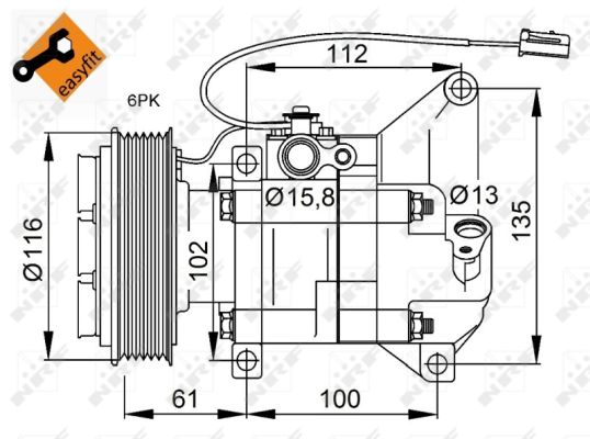 Compresseur, climatisation EASY FIT | NRF