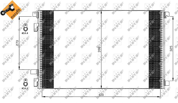 Condenseur, climatisation EASY FIT | NRF
