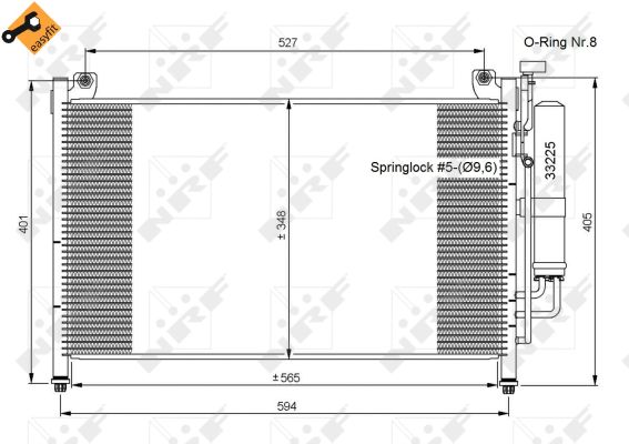 Condenseur, climatisation EASY FIT | NRF