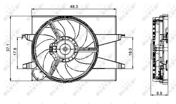 Ventilateur, refroidissement du moteur | NRF
