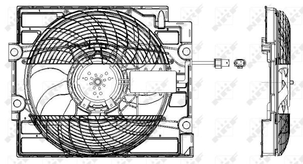 Ventilateur, refroidissement du moteur | NRF