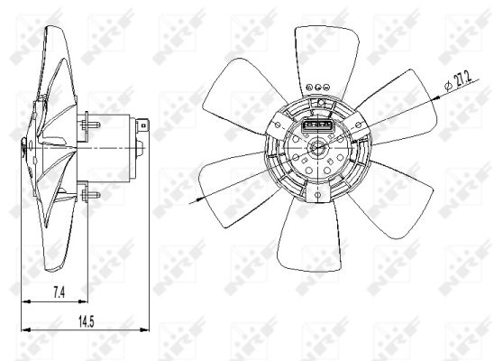Ventilateur, refroidissement du moteur | NRF