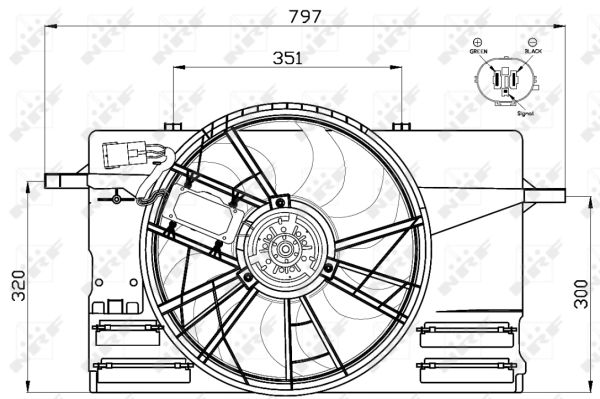 Ventilateur, refroidissement du moteur | NRF