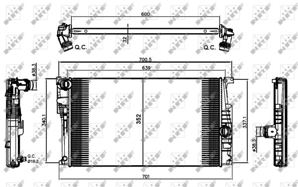 Radiateur, refroidissement du moteur | NRF