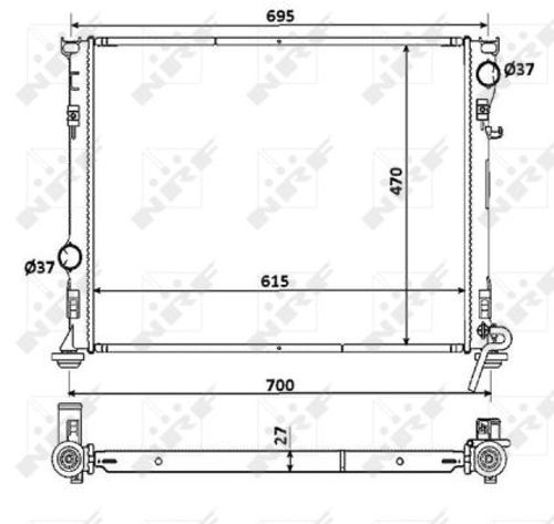 Image du produit pour Radiateur, refroidissement du moteur
